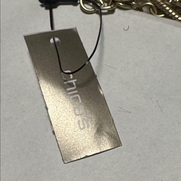 Chico’s Noelle Gold Tone Statement Necklace . (BR444) - Picture 7 of 10